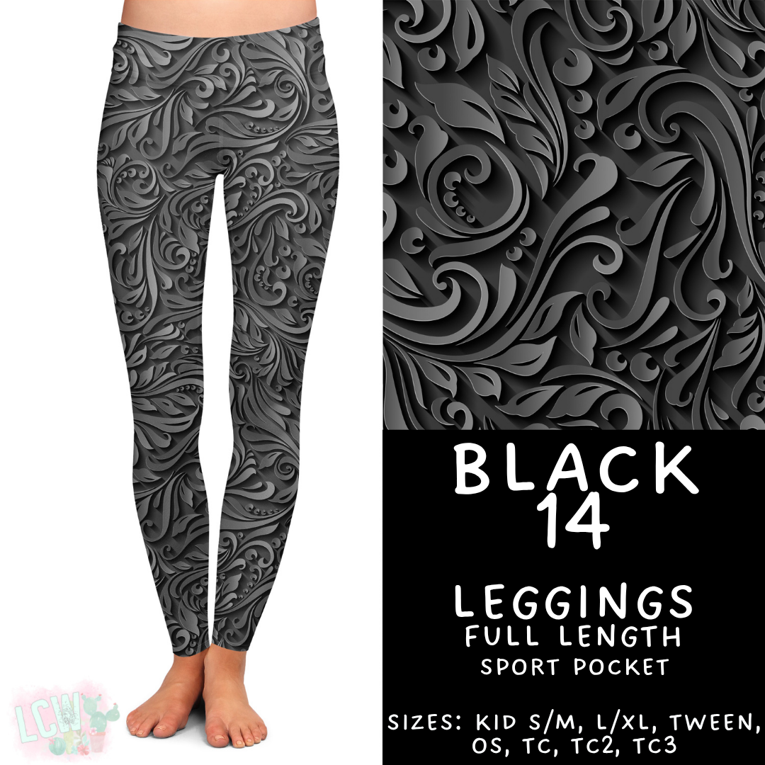 Batch #459 - Black Collection - Closes 12/4 - ETA late Jan - Black 14 Full Length Leggings