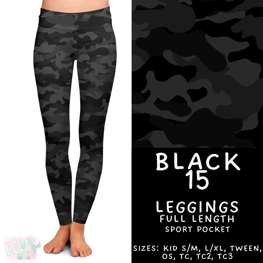 Batch #459 - Black Collection - Closes 12/4 - ETA late Jan - Black 15 Full Length Leggings