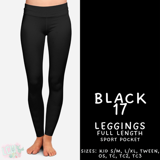 Batch #459 - Black Collection - Closes 12/4 - ETA late Jan - Black 17 Full Length Leggings