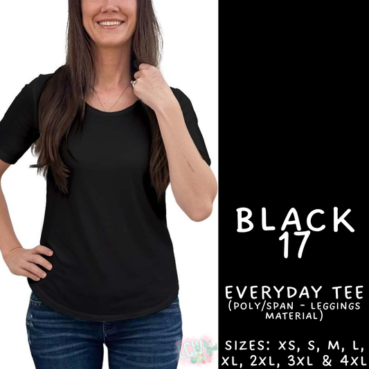 Batch #459 - Black Collection - Closes 12/4 - ETA late Jan - Black 17 Everyday Tee