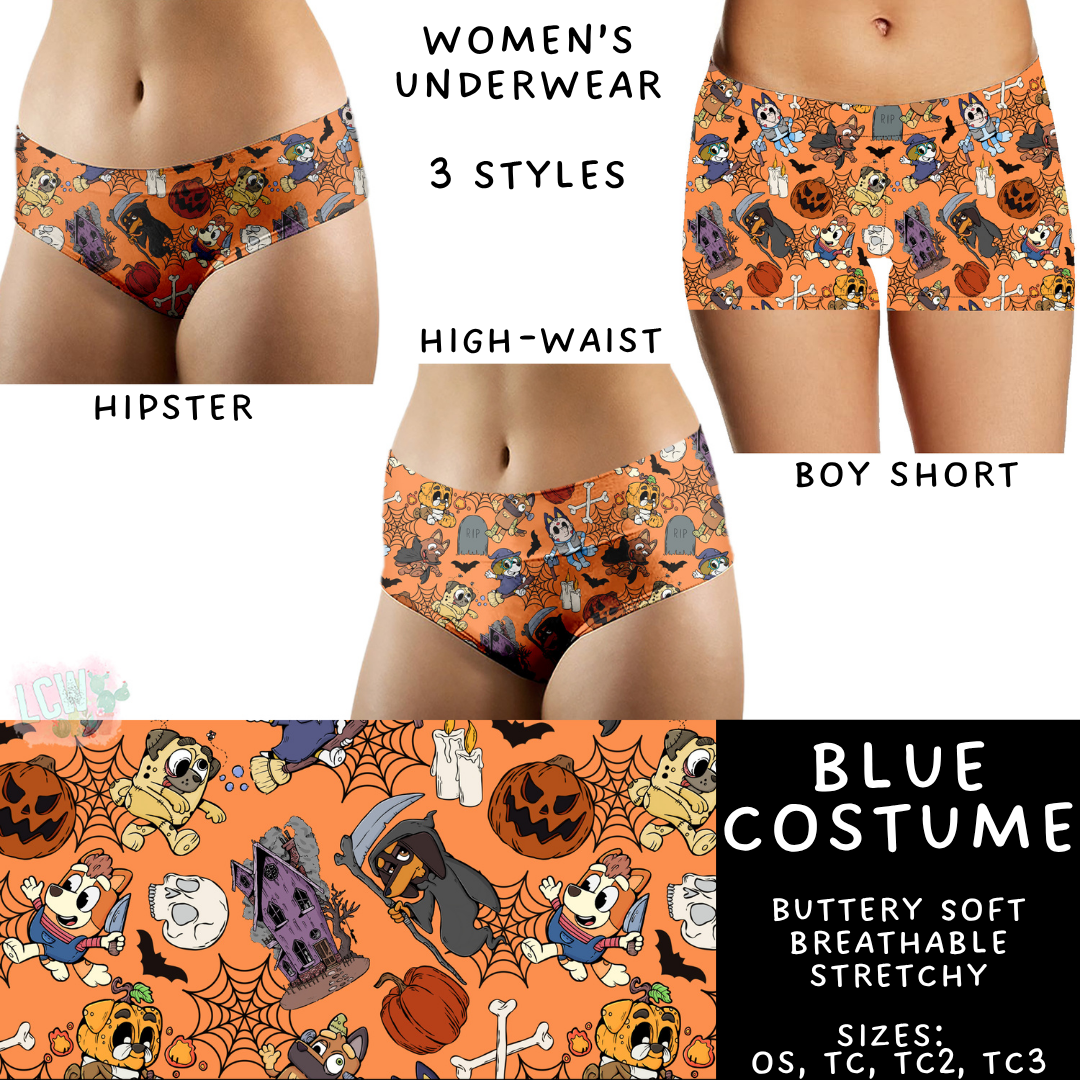 Ready To Ship - Blue Costume Women's Underwear - Boy Short TC2