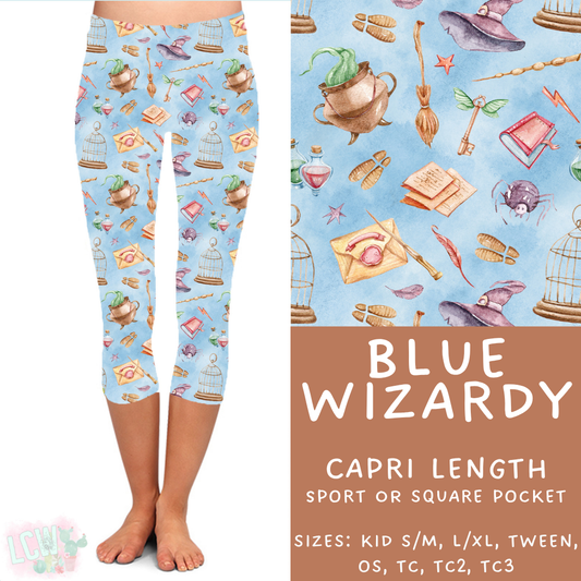 Batch #370 - Fun Run 12 - Closes 7/8 - ETA early Sept - Blue Wizardy Capri Length Leggings