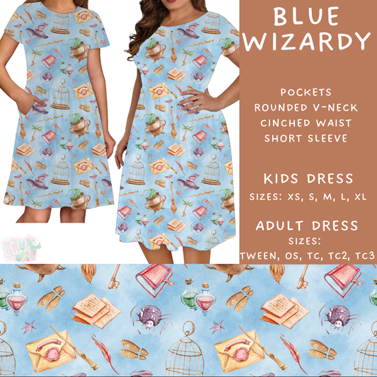 Batch #370 - Fun Run 12 - Closes 7/8 - ETA early Sept - Blue Wizardy Adult & Kids Dresses