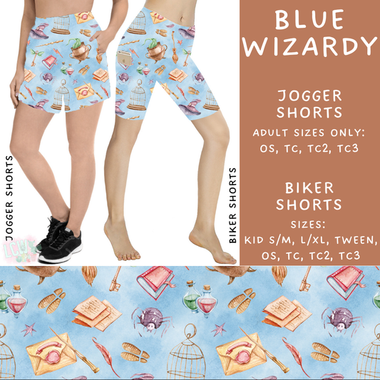 Batch #370 - Fun Run 12 - Closes 7/8 - ETA early Sept - Blue Wizardy Biker & Jogger Shorts