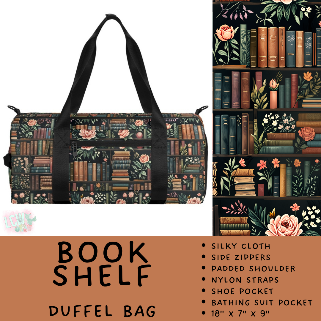 Batch #495 - Travel Collection - Closes 2/23 - ETA late April - Book Shelf Duffel Bag