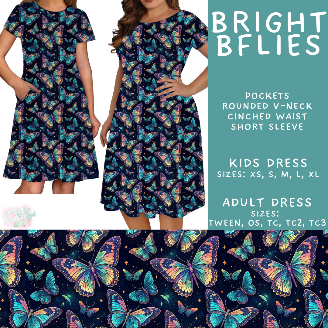 Batch #548 - May Request Run - Closes 6/26 - ETA late August - Bright BFlies Adult & Kids Dresses