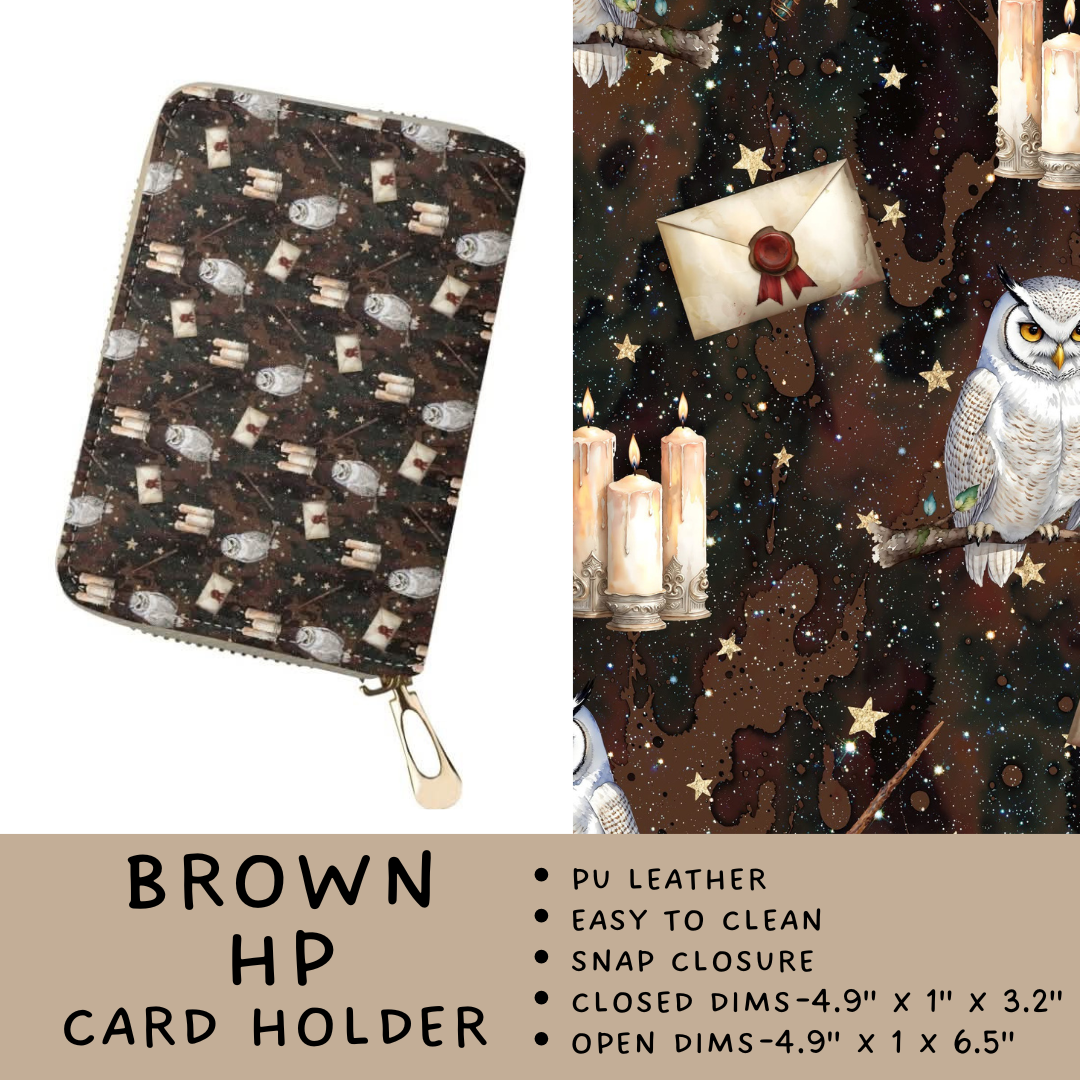 Batch #265 - Card Holders & Foldable Wallets - Closes 1/1 - ETA mid Feb - Brown HP Card Holder