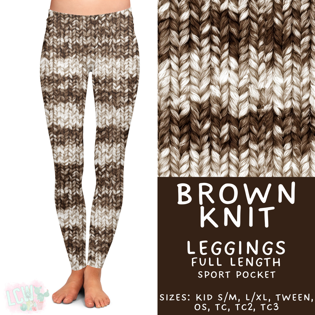 Batch #461 - October Request Run - Closes 12/9 - ETA late Jan - Brown Knit Full Length Leggings