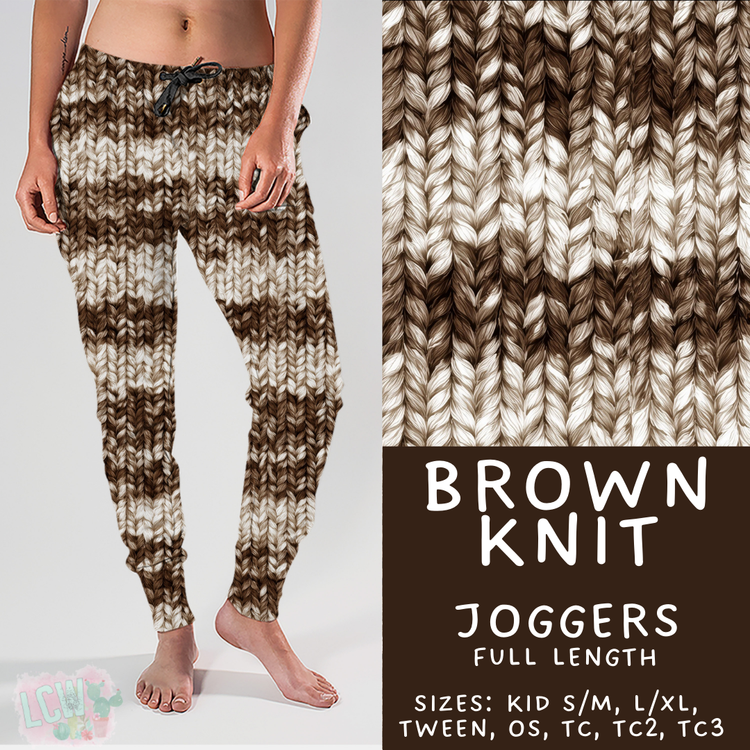 Batch #461 - October Request Run - Closes 12/9 - ETA late Jan - Brown Knit Joggers