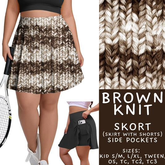 Batch #461 - October Request Run - Closes 12/9 - ETA late Jan - Brown Knit Skort