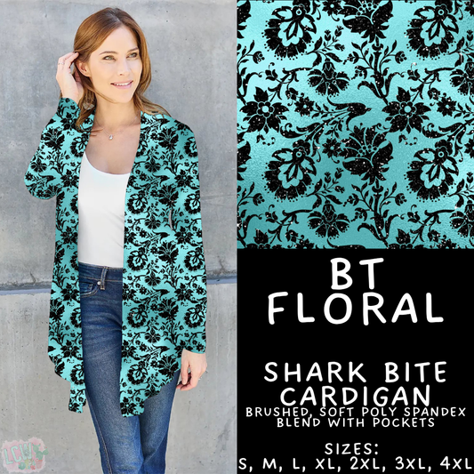 Batch #458 - Black & Teal Collection - Closes 12/3 - ETA late Jan - BT Floral Cardigan