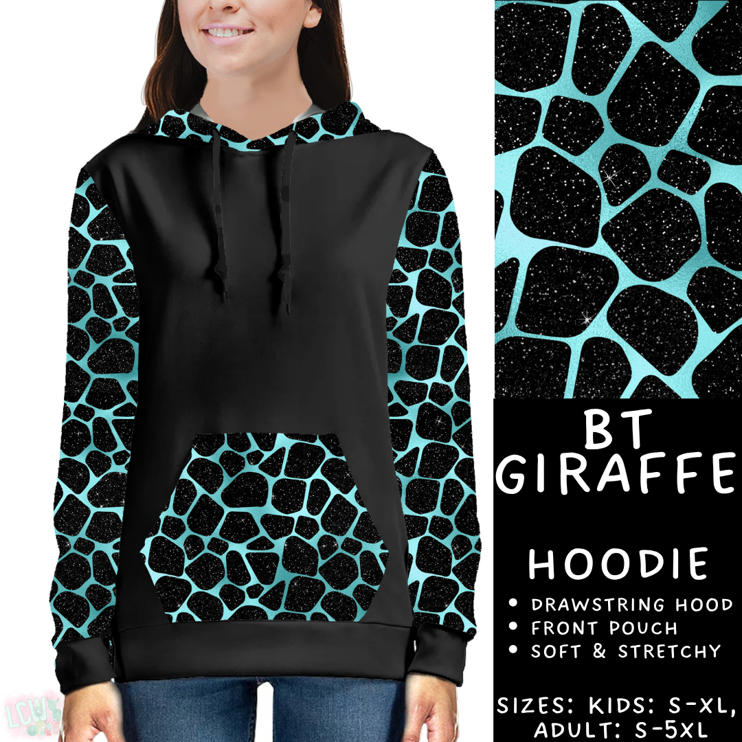Batch #458 - Black & Teal Collection - Closes 12/3 - ETA late Jan - BT Giraffe Hoodie