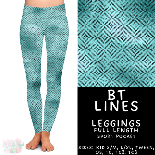 Ready to Ship - BT Lines Full Length Leggings - Sport Pocket OS