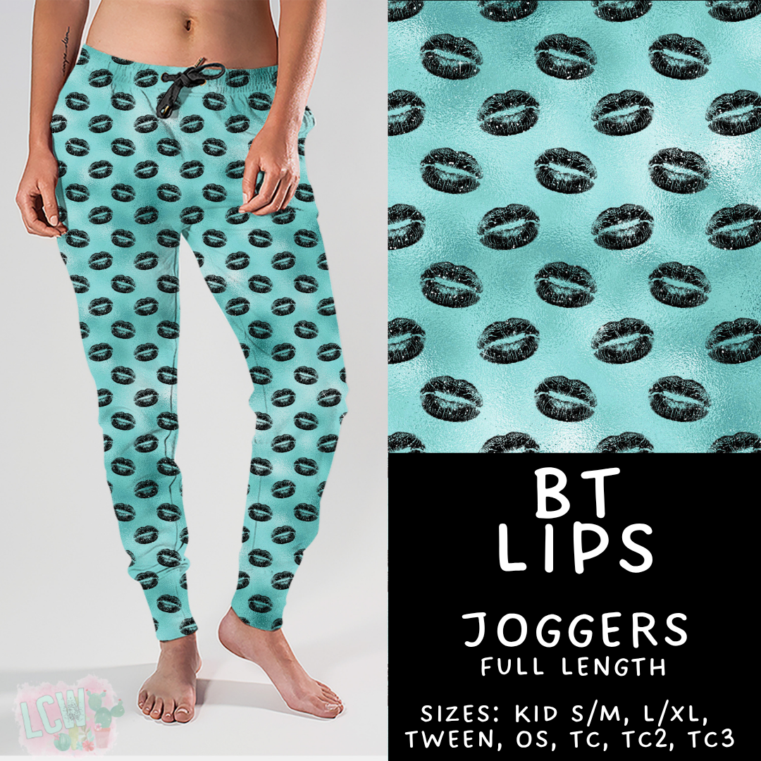 Batch #458 - Black & Teal Collection - Closes 12/3 - ETA late Jan - BT Lips Joggers