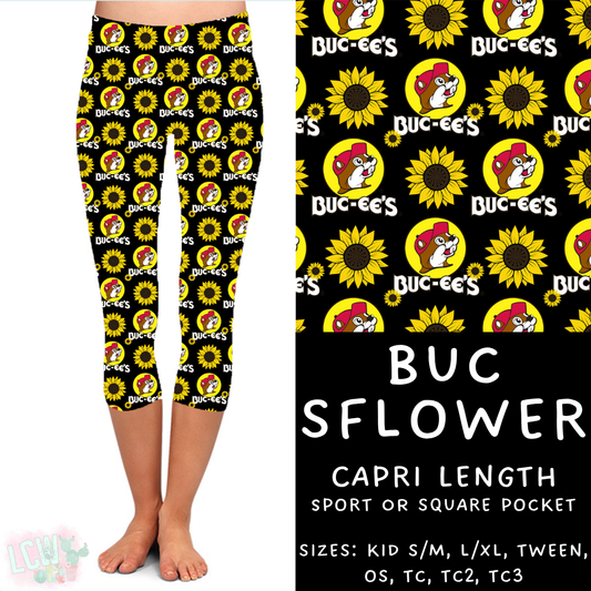 Batch #370 - Fun Run 12 - Closes 7/8 - ETA early Sept - Buc SFlower Capri Length Leggings