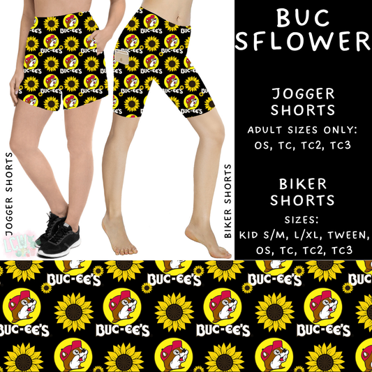 Batch #370 - Fun Run 12 - Closes 7/8 - ETA early Sept - Buc SFlower Biker & Jogger Shorts