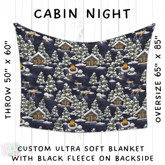 Batch #433 - Winter Cabin - Closes 10/20 - ETA early Dec - Cabin Night Blanket