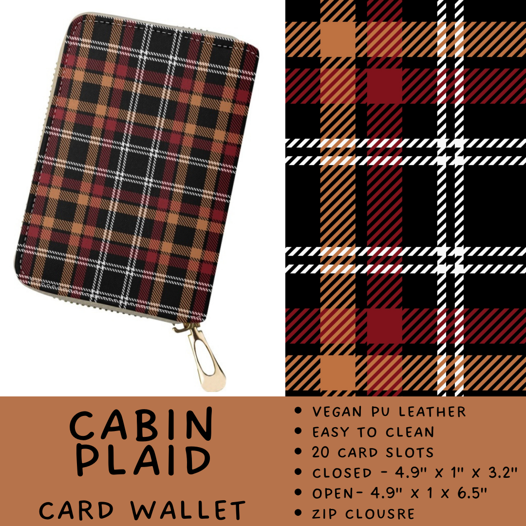 Batch #460 - Zip It Collection - Closes 12/5 - ETA late Jan - Cabin Plaid Card Wallet