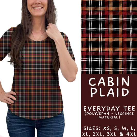 Batch #433 - Winter Cabin - Closes 10/20 - ETA early Dec - Cabin Plaid Everyday Tee