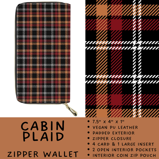 Batch #460 - Zip It Collection - Closes 12/5 - ETA late Jan - Cabin Plaid Zipper Wallet