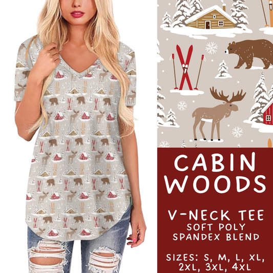Batch #433 - Winter Cabin - Closes 10/20 - ETA early Dec - Cabin Woods V-Neck Tee