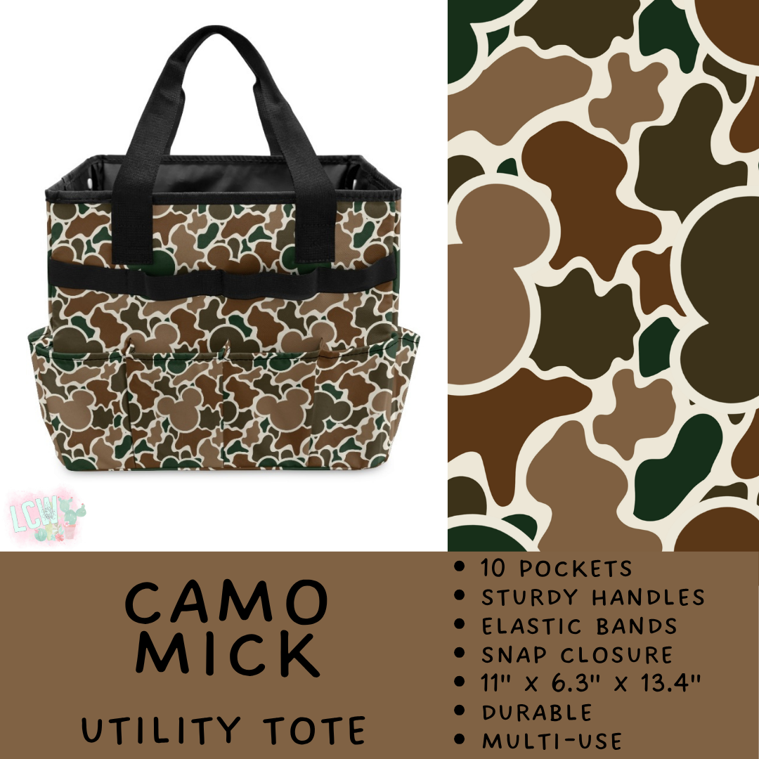 Batch #549 - Utility Tote 2 - Closes 6/29 - ETA late August - Camo Mick Utility Tote