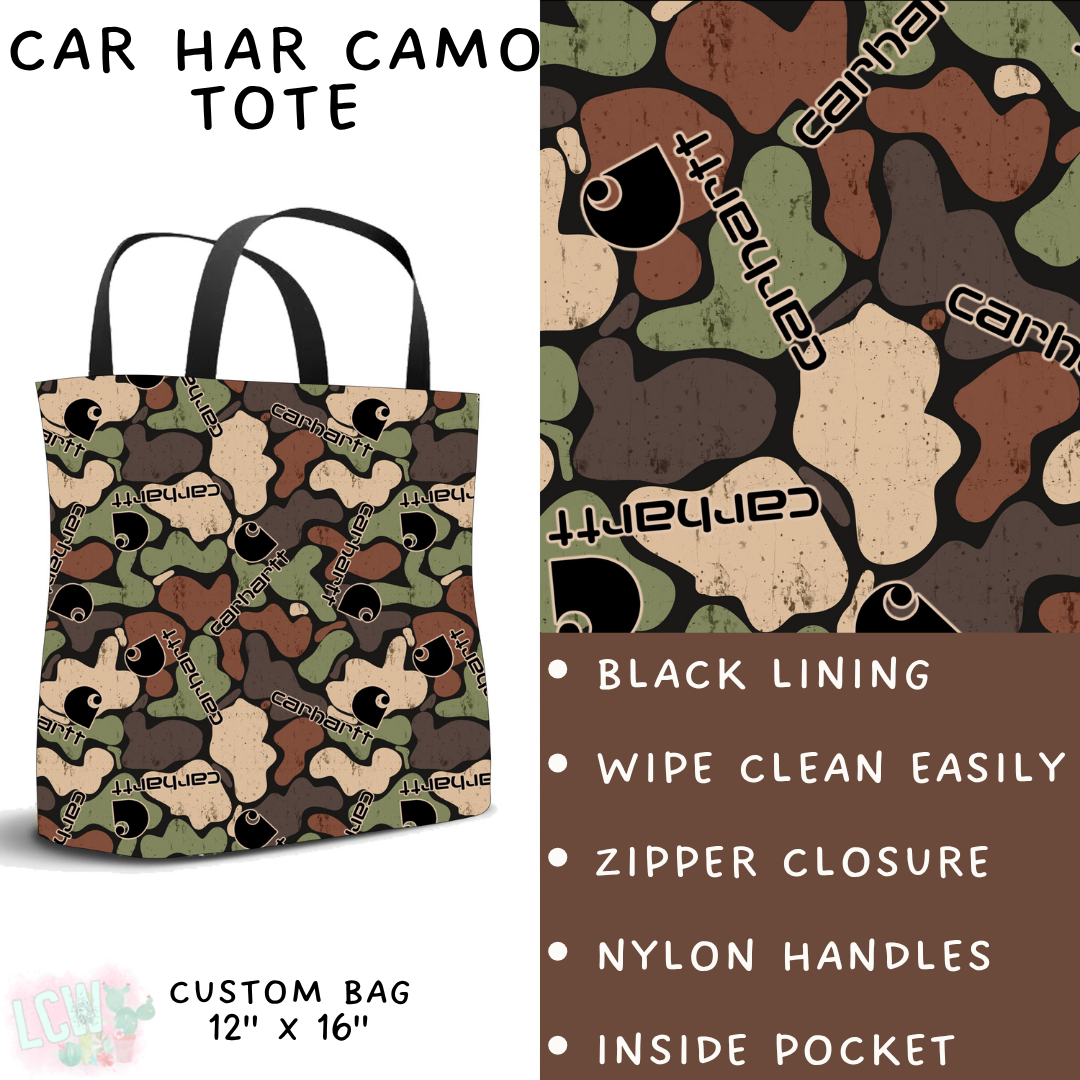 Batch #370 - Fun Run 12 - Closes 7/8 - ETA early Sept - Car Har Camo Tote