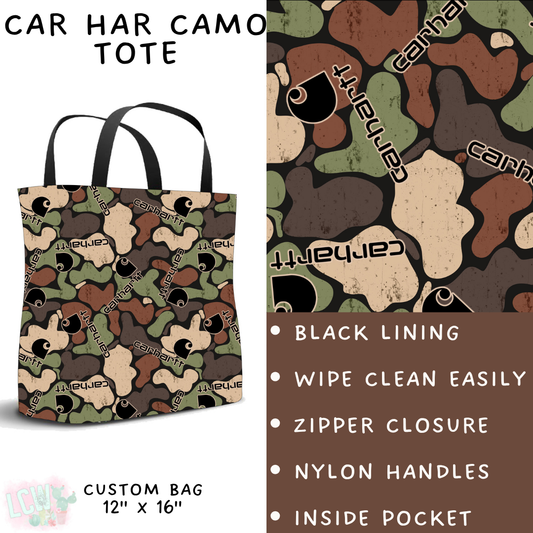 Batch #370 - Fun Run 12 - Closes 7/8 - ETA early Sept - Car Har Camo Tote