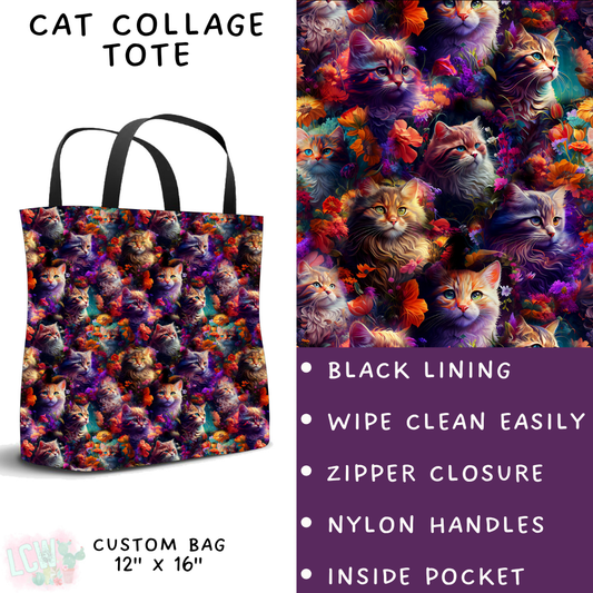 Batch #347 - Fun Run 11 - Closes 5/29 - ETA mid/late July - Cat Collage Tote