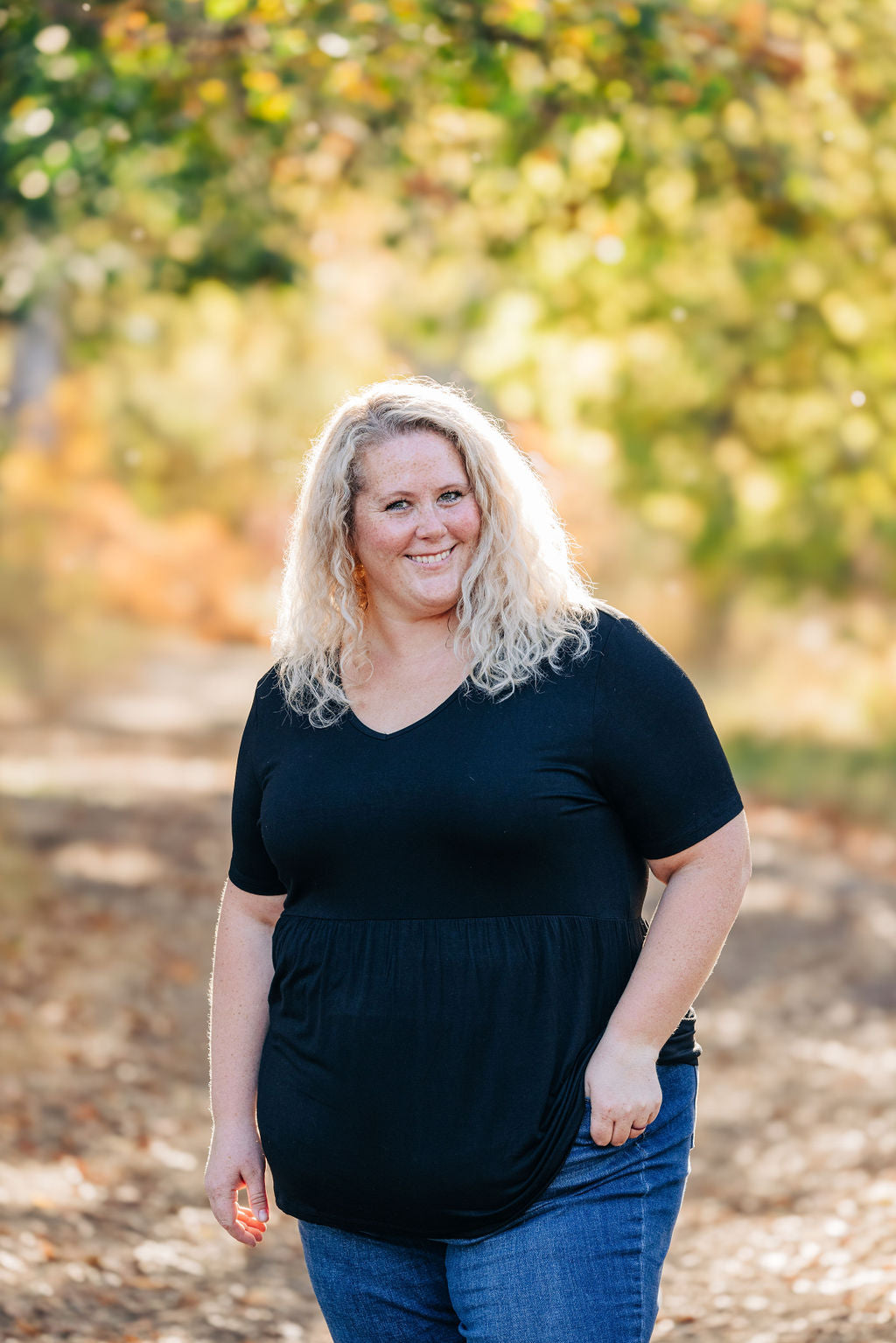 IN STOCK Sarah Ruffle Short Sleeve - Black