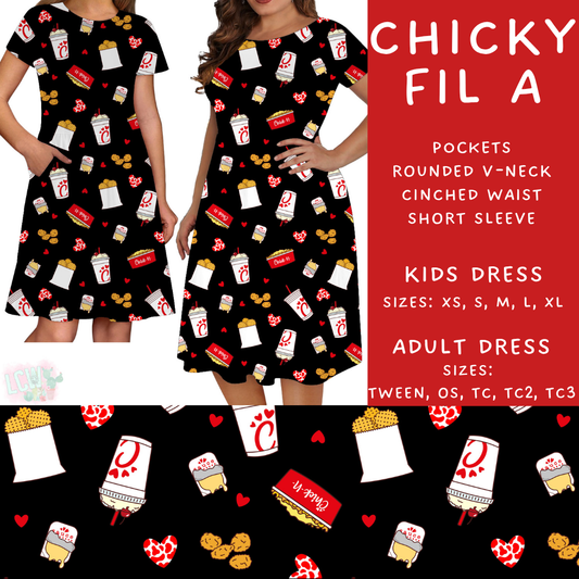 Batch #370 - Fun Run 12 - Closes 7/8 - ETA early Sept - Chicky Fil A Adult & Kids Dresses