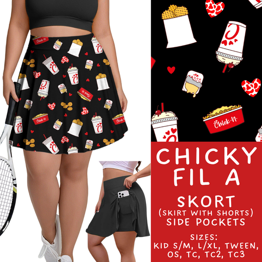 Batch #370 - Fun Run 12 - Closes 7/8 - ETA early Sept - Chicky Fil A Skort