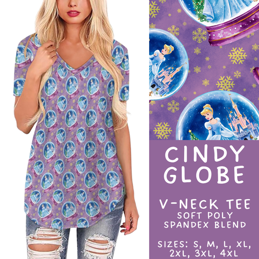 Batch #432 - Winter Globes - Closes 10/17 - ETA early December - Cindy Globe V-Neck Tee