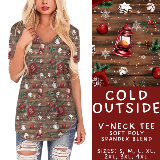 Batch #433 - Winter Cabin - Closes 10/20 - ETA early Dec - Cold Outside V-Neck Tee