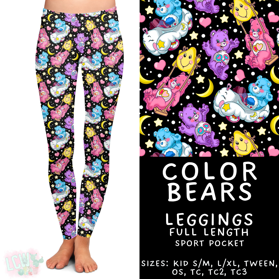 Batch #454 - Cool Characters 10 - Closes 11/26 - ETA mid Jan - Color Bears Full Length Leggings