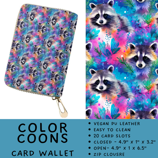 Batch #460 - Zip It Collection - Closes 12/5 - ETA late Jan - Color Coons Card Wallet