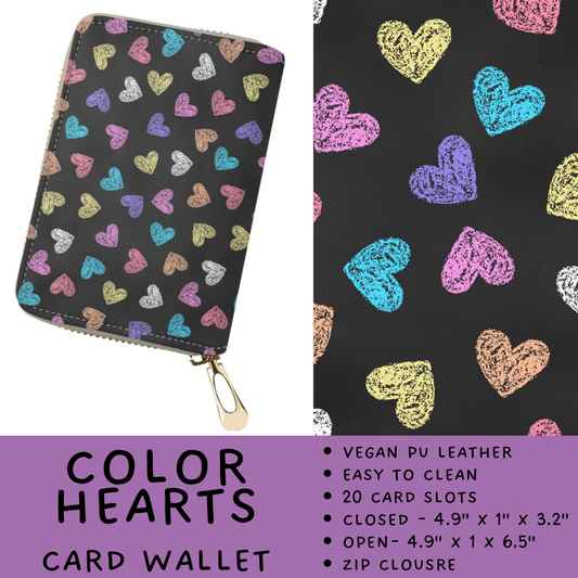 Batch #460 - Zip It Collection - Closes 12/5 - ETA late Jan - Color Hearts Card Wallet