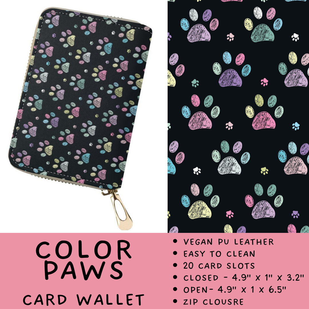Batch #460 - Zip It Collection - Closes 12/5 - ETA late Jan - Color Paws Card Wallet
