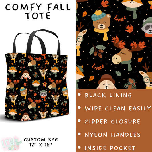Batch #407 - Fall Fun 2 - Closes 9/4 - ETA mid/late October - Comfy Fall Tote