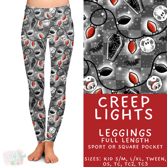 Ready to Ship - Creep Lights Full Length Leggings - Sport Pocket TC2 & Square Pocket TC2