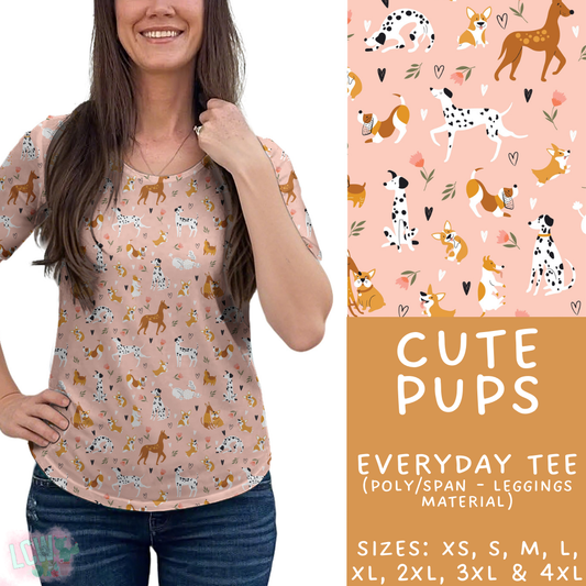 Batch #408 - Fun Run 14 - Closes 9/5 - ETA mid/late October - Cute Pups Everyday Tee