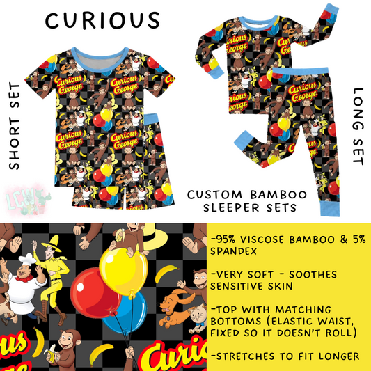 Ready To Ship - Curious Bamboo Short Sleeper Set - 2T