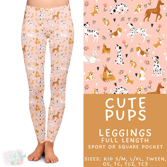 Batch #408 - Fun Run 14 - Closes 9/5 - ETA mid/late October - Cute Pups Full Length Leggings