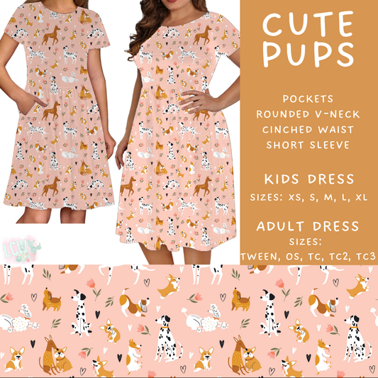 Batch #408 - Fun Run 14 - Closes 9/5 - ETA mid/late October - Cute Pups Womens & Girls Dresses