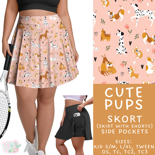 Batch #408 - Fun Run 14 - Closes 9/5 - ETA mid/late October - Cute Pups Skort