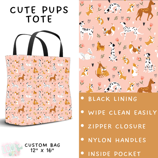 Batch #408 - Fun Run 14 - Closes 9/5 - ETA mid/late October - Cute Pups Tote