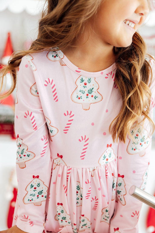 Christmas Cookies L/S Pocket Twirl Dress