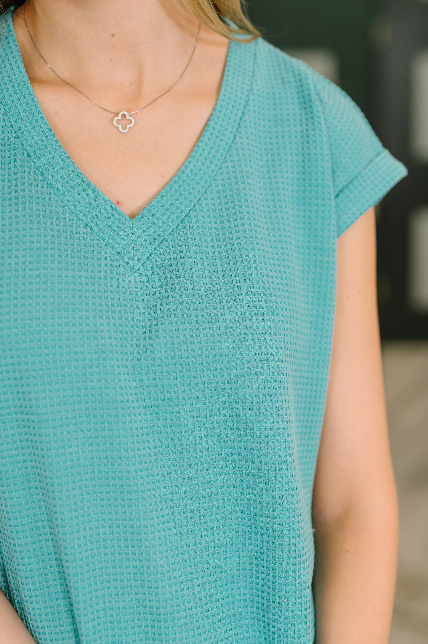 Classic Timeless V-Neck Tee in Teal