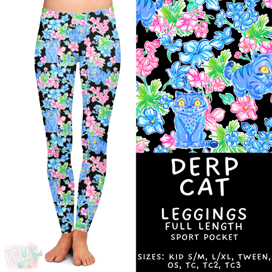 Batch #454 - Cool Characters 10 - Closes 11/26 - ETA mid Jan - Derp Cat Full Length Leggings