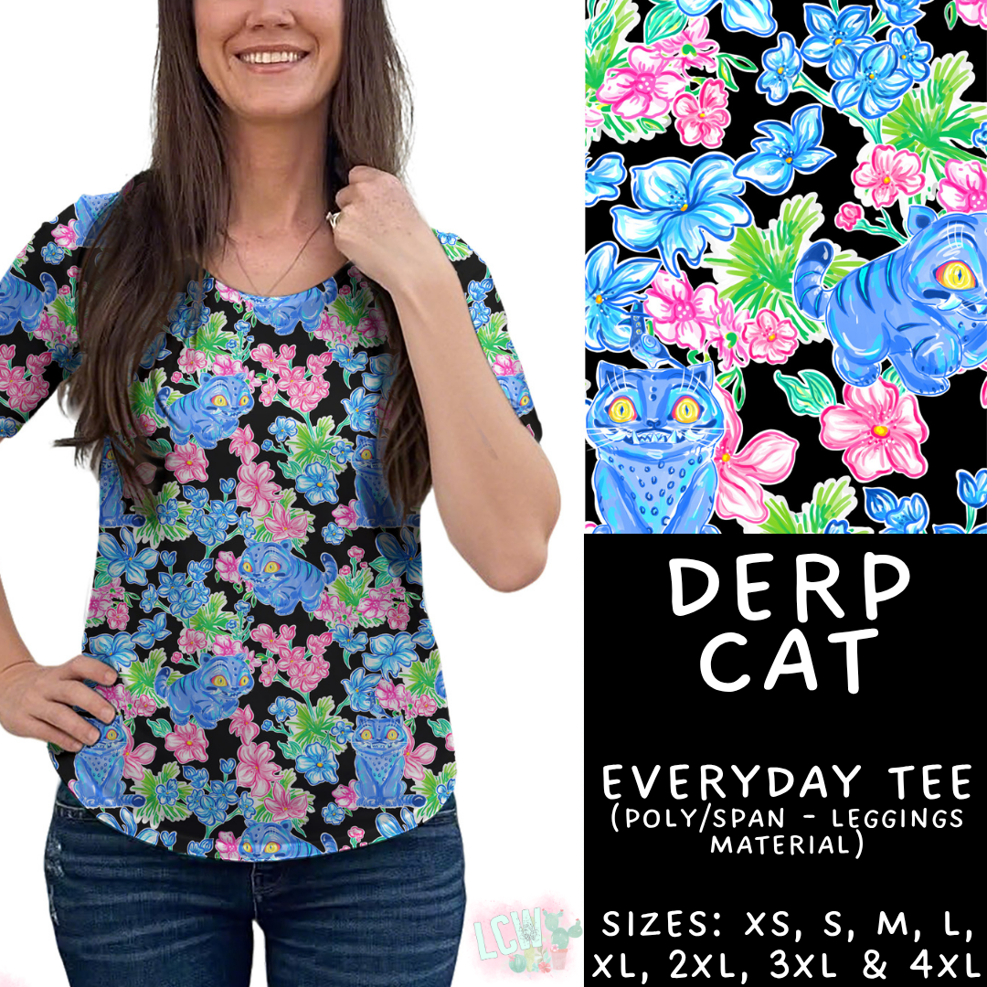 Batch #454 - Cool Characters 10 - Closes 11/26 - ETA mid Jan - Derp Cat Everyday Tee